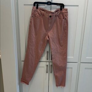 Layne Bryant Chic Pink Ankle Jeans for Women Size 16